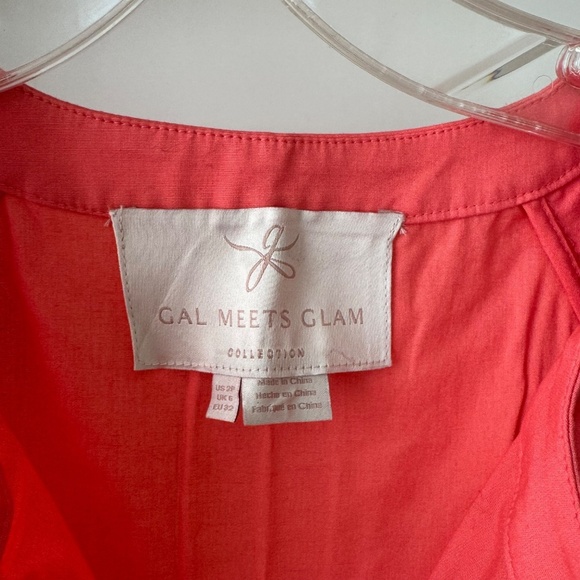 GAL MEETS GLAM Saffron Belted Flutter Sleeve Jumpsuit - Picture 6 of 6